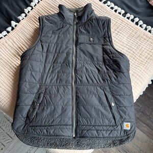 Carhartt Black Quilted Sherpa-Lined Vest